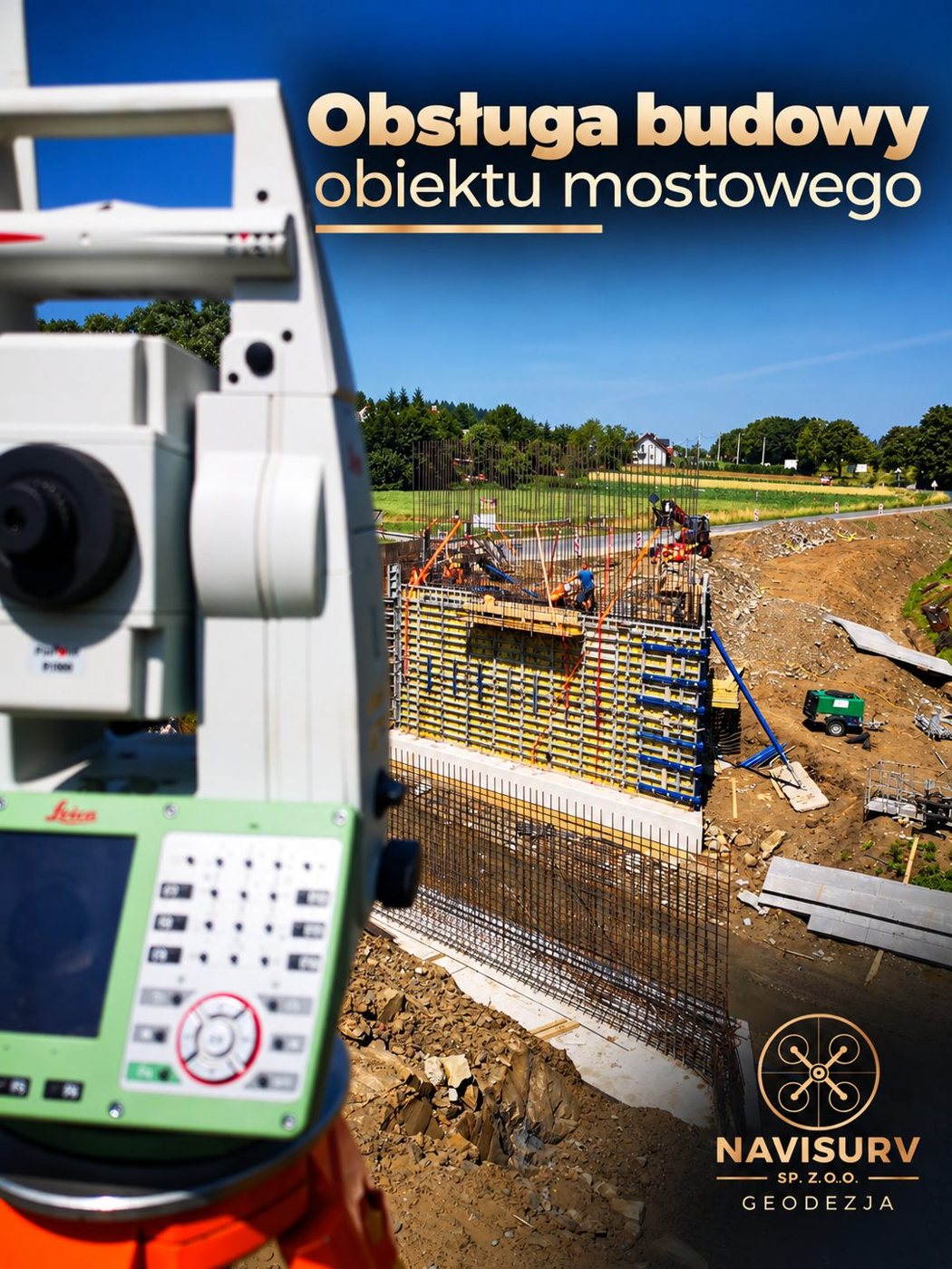 Obsługa geodezyjna budowy obiektu mostowego